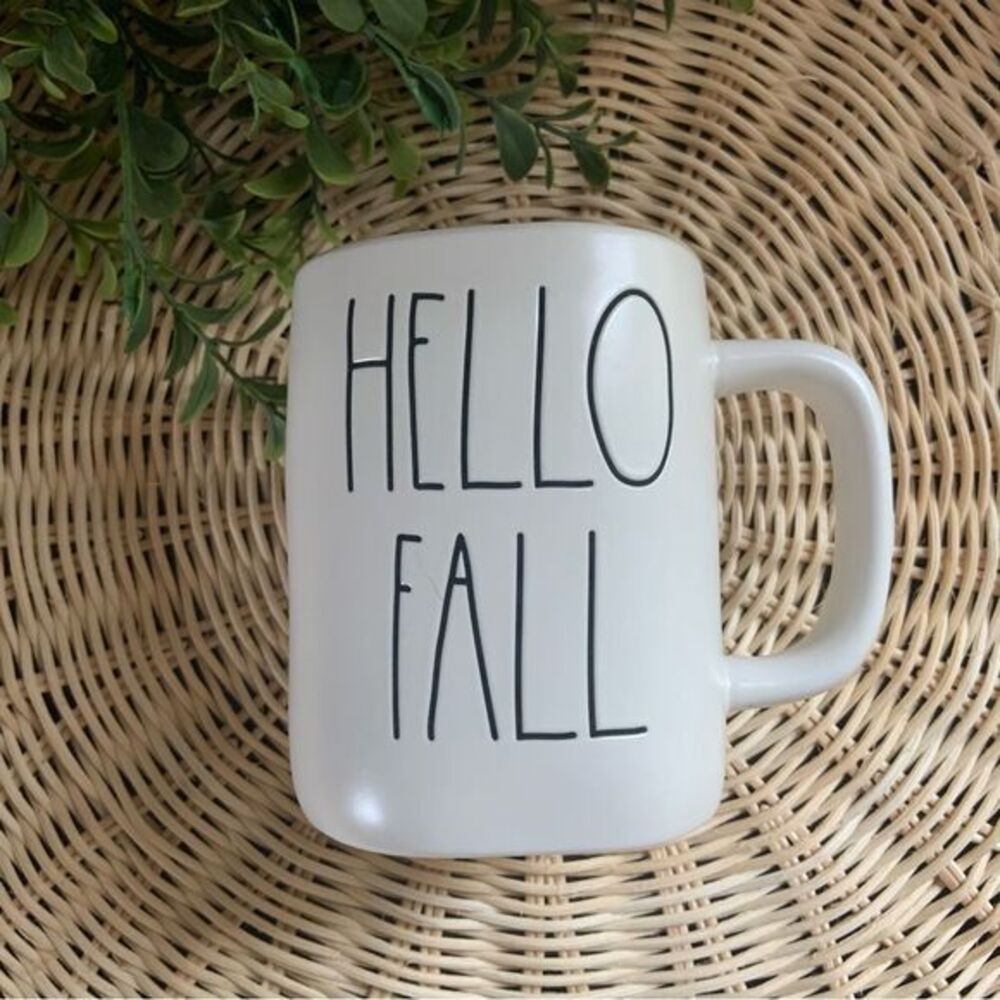 RAE DUNN HELLO FALL LL Orange‎ Clay Mug